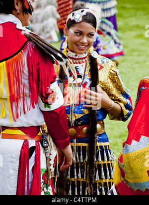 POW WOW DES INDIENS D'AMÉRIQUE Banque D'Images