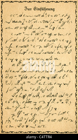 Petit Calendrier de poche pour la sténographie Gabelsberger à système. 1922. La page 3. Introduction. Banque D'Images