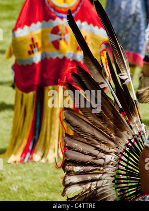 POW WOW DES INDIENS D'AMÉRIQUE Banque D'Images