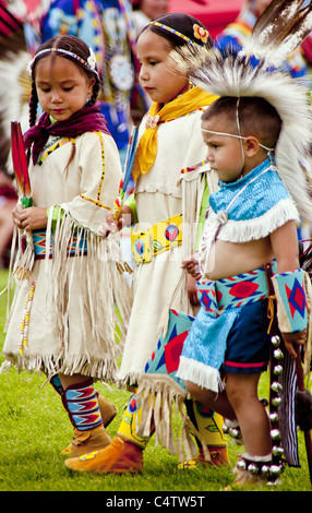 POW WOW DES INDIENS D'AMÉRIQUE Banque D'Images