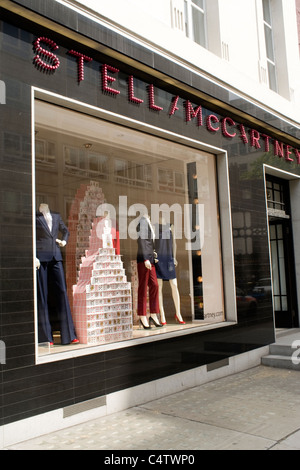 London Mayfair Bruton Street chic Stella Mccartney Fashion designer élégant magasin ou boutique Banque D'Images