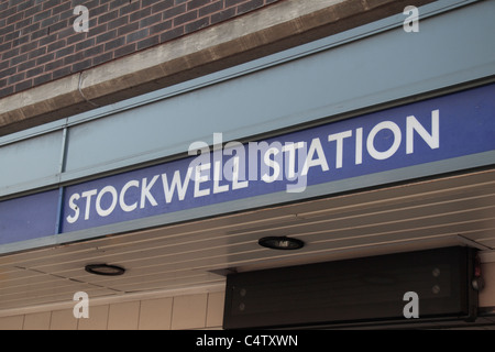 La station de métro de Stockwell, site de la juillet 2005 la police tirer de Charles de Menezes dans le sud de Londres, au Royaume-Uni. Banque D'Images