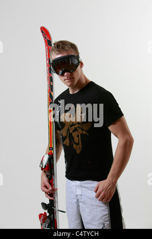 Ski pro session portrait photo Banque D'Images