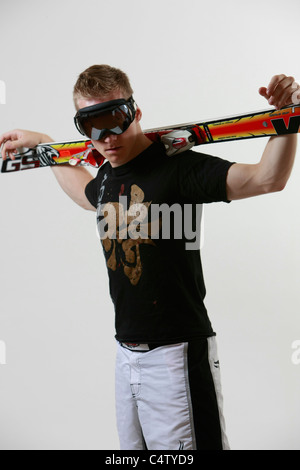 Ski pro session portrait photo Banque D'Images