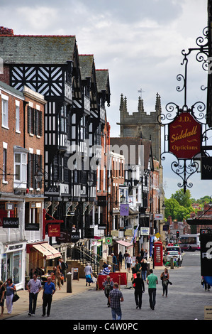 Les lignes, Bridge Street, Chester, Cheshire, Angleterre, Royaume-Uni Banque D'Images