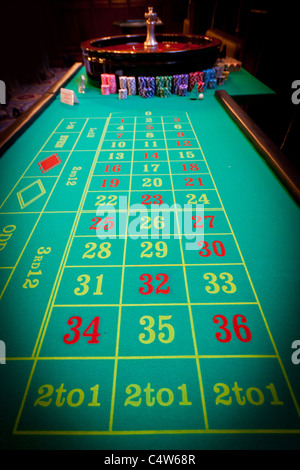 Table de roulette Banque D'Images