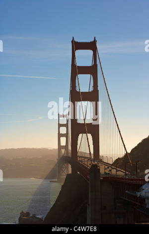 Vue sur le Golden Gate Bridge à partir de North Vista Point, San Francisco, California, USA Banque D'Images