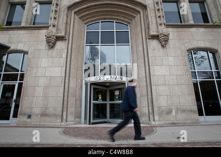 Siège de la Commission canadienne du blé sur la rue Main à Winnipeg Banque D'Images