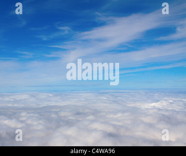 Vue sur les nuages à partir de ci-dessus, prises dans un plan Banque D'Images