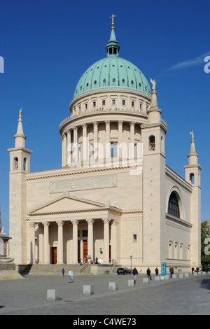 Potsdam. Nikolaikirche mit Altem Markt. Nikolai Church avec le vieux marché et l'Ancien hôtel de ville. Banque D'Images