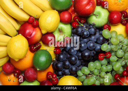 Variété de fruits frais Banque D'Images