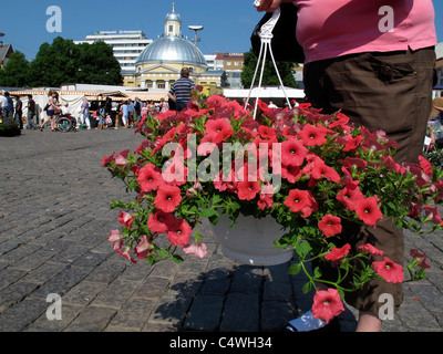 Scandinavie Finlande Turku Kauppartori place du marché le samedi Banque D'Images