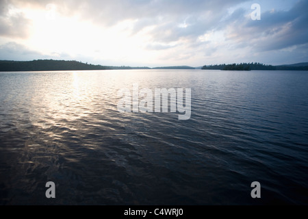 USA, l'État de New York, Vue sur montagnes Adirondack dans la région de Saranac Lake Banque D'Images