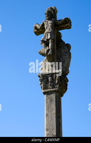 Statue de Jésus Christ sur la croix. Santiago de Compostela, Espagne Banque D'Images
