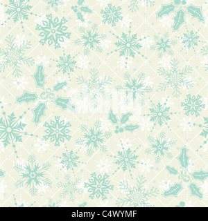 Noël arrière-plan transparent et un flocon de neige, le gui, l'élément de conception, vector illustration Banque D'Images