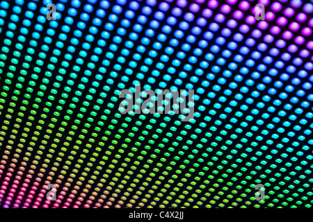 Fond RGB couleur de LED Ampoules étant une partie de l'affichage LED Banque D'Images