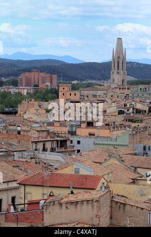 Collégiale de Sant Feliu, Gérone, Catalogne, Espagne Banque D'Images