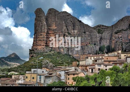 Aguero, province de Huesca, Aragon, Espagne Banque D'Images