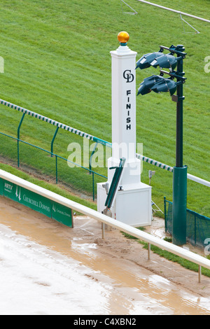 Ligne d'arrivée à Churchill Downs Banque D'Images