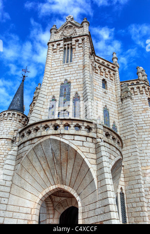 Palais épiscopal (1889-1913), par Antoni Gaudi, Astorga, Leon, Espagne Banque D'Images