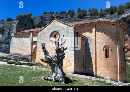 Église de San Bartolomeo, Ucero, Soria, Castille et Leon, Espagne Banque D'Images