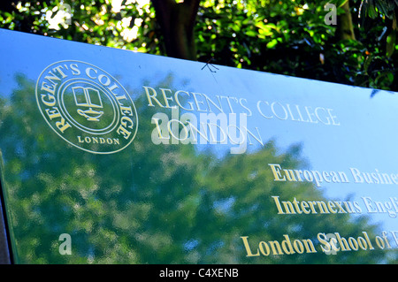 Regents College Université privée Regents Park Londres Banque D'Images