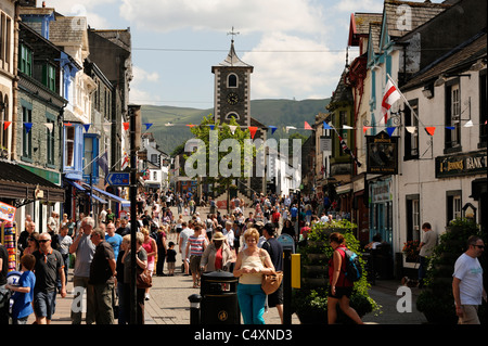 Le centre-ville de Keswick Banque D'Images