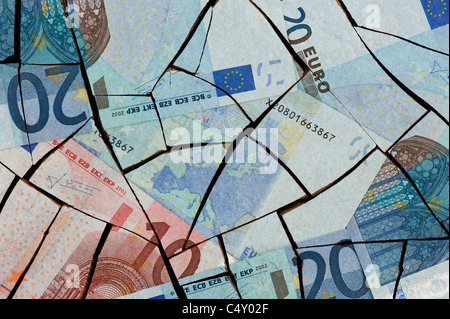 12.2005 Euro concept notes Banque D'Images