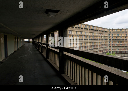 Des passerelles, connu sous le nom de 'streets dans le ciel', Parkhill Estate, Sheffield Banque D'Images