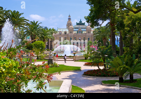 Jardin impeccable à Monaco Banque D'Images