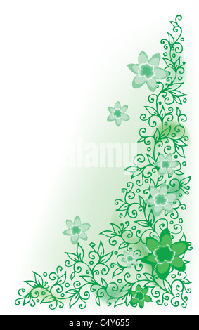 Floral raffiné vignette Au CCCV Couleur Banque D'Images