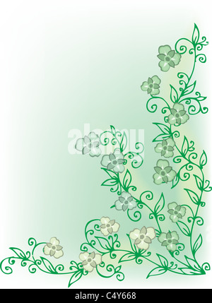 Floral raffiné en vignette CCCII Couleur Banque D'Images