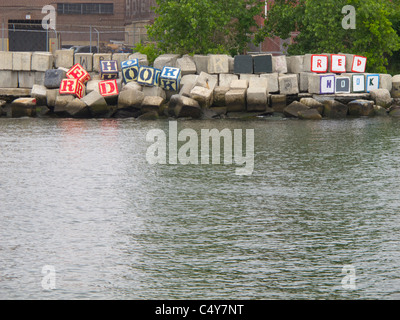 Quais à Red Hook Brooklyn New York Banque D'Images