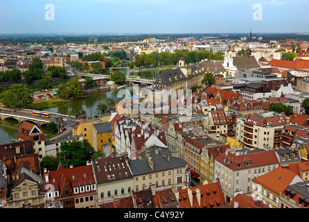 Vue sur la vieille ville et l'Université de Wroclaw, Wroclaw, Pologne Banque D'Images