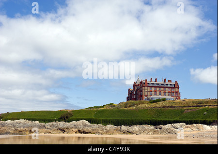 The Headland Hotel à Newquay, Cornwall, Royaume-Uni. Banque D'Images