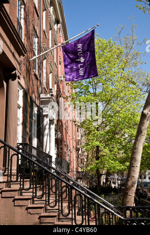 NYU Law School Brownstone, Washington Square Park, NEW YORK Banque D'Images