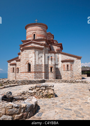 Église orthodoxe macédonienne de St Kliment & Pantelejmon à Plaosnik, le site d'une basilique romaine à Ohrid, Macédoine Banque D'Images