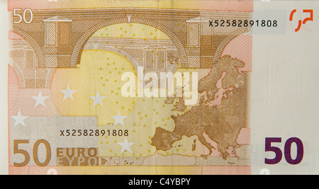 50 euros cinquante euros remarque bill Banque D'Images