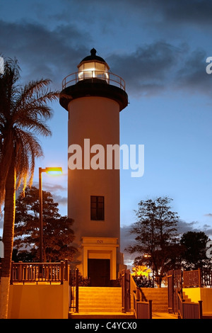 Punta Higuero phare sur le point dans Rincon Puerto Rico Banque D'Images