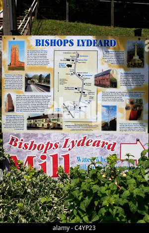 Évêques Lydeard Plan du village de Somerset UK Banque D'Images