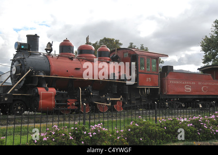 Vieille locomotive Riobamba Equateur Banque D'Images