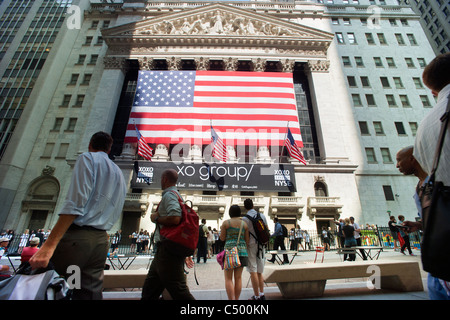 La Bourse de New York est visible sur le Mardi 28 juin 2011, décoré en l'honneur de la XO Group Inc Banque D'Images