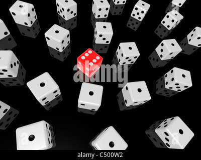 Dé rouge Banque D'Images