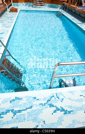 Piscine vide à bord de la reine Victoria. Banque D'Images