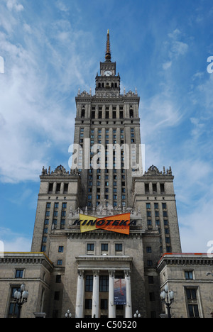 Le Palais de la Culture et de la Science (Pałac Kultury i Nauki), Varsovie, Pologne. Banque D'Images