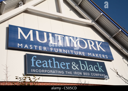 Multiyork furniture store c/w Feather bed company & Noir Banque D'Images