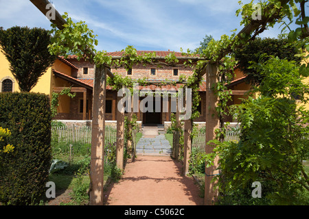 Villa de l'époque gallo-romaine, site archéologique d'Aubechies ou l'Archéosite d'Aubechies, Aubechies, Belgique, Europe Banque D'Images