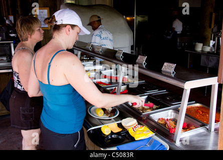 BBQ du cookie est un restaurant populaire à Castaway Cay, Disney Cruise Line, île privée dans les Bahamas. Banque D'Images