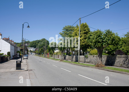 Extrémité ouest de High Street, Bridgend, Vale of Glamorgan Banque D'Images