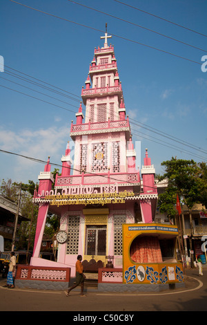 Une église chrétienne dans le Kerala, en Inde. Banque D'Images